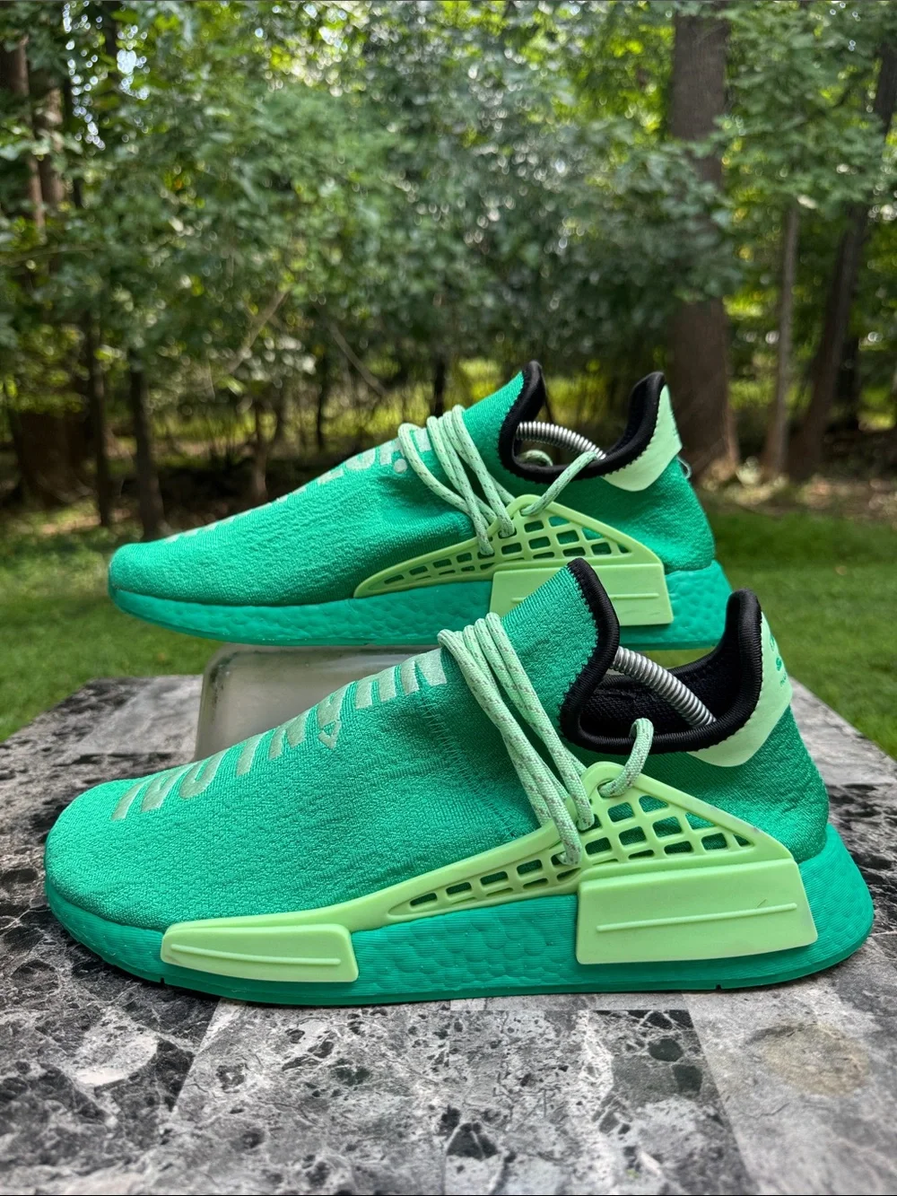 adidas Pharrell x NMD Human Race Hu Core Green Low Top GY0089 Size 10